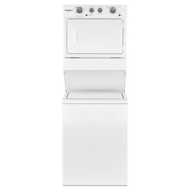 Whirlpool® 4.0 cu.ft I.E.C. Gas Stacked Laundry Center 9 Wash cycles and AutoDry™ WGT4027HW
