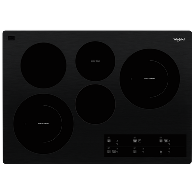 Whirlpool® 30-inch Electric Ceramic Glass Cooktop with Two Dual Radiant Elements WCE97US0KB