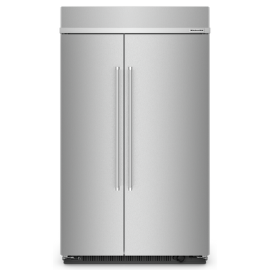 Kitchenaid® 30 Cu. Ft. 48" Built-In Side-by-Side Refrigerator with PrintShield™ Finish KBSN708MPS
