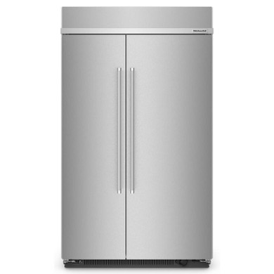 Kitchenaid® 30 Cu. Ft. 48" Built-In Side-by-Side Refrigerator with PrintShield™ Finish KBSN708MPS