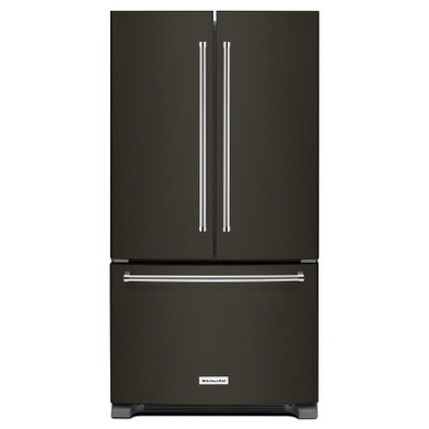 Kitchenaid® 22 cu. ft. 36-Inch Width Counter Depth French Door Refrigerator with Interior Dispense and PrintShield™ Finish KRFC302EBS
