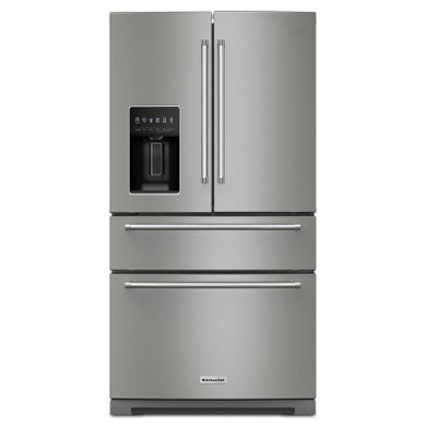 Kitchenaid® 26.2 Cu. Ft. Multi-Door French Door Refrigerator with Platinum Interior KRMF536RPS