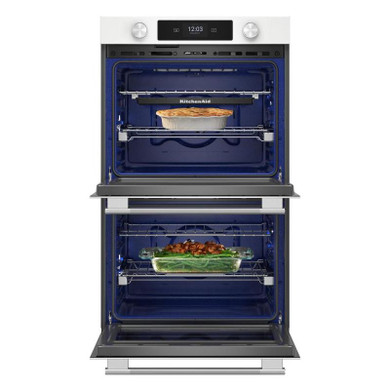 Kitchenaid® 30-inch Smart Electric Double Wall Oven with Assisted Cooking Modes - White KOED730SWH