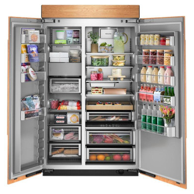 Kitchenaid® 30 Cu. Ft. 48" Built-In Panel-Ready Side-by-Side Refrigerator with Platinum Interior KBSN748TPA