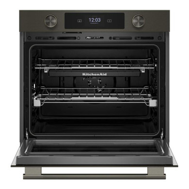 Kitchenaid® 30-inch Smart Electric Single Wall Oven with Intelligent Cooking Camera - Black Ore KOES930SBE