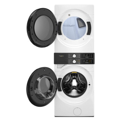 Whirlpool® Smart ENERGY STAR® Front Load Laundry Tower with FreshFlowTM Vent System and UV Clean Technology 5.2 cu. ft. I.E.C. Washer & 7.4 cu. ft. Gas Dryer WGF5727TW