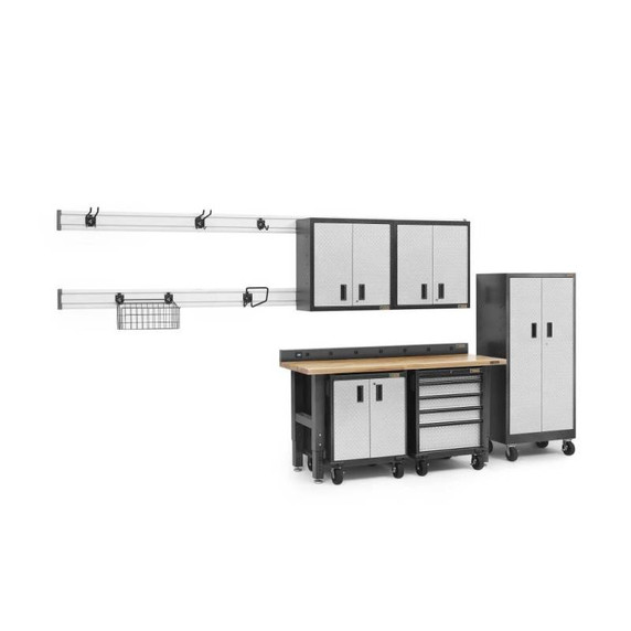 Gladiator® 6' (182.9 cm) Wide Adjustable Height Hardwood Workbench GAWB06HWEG