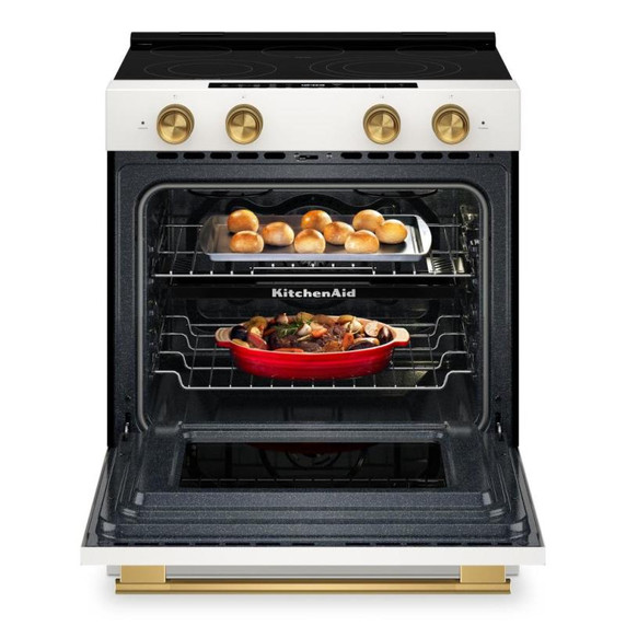Kitchenaid® 5.3 Cu. Ft. Slide-in Electric Range with Two Even-Heat™ Hyper Elements and Convection Cooking Modes YKSES530SPL