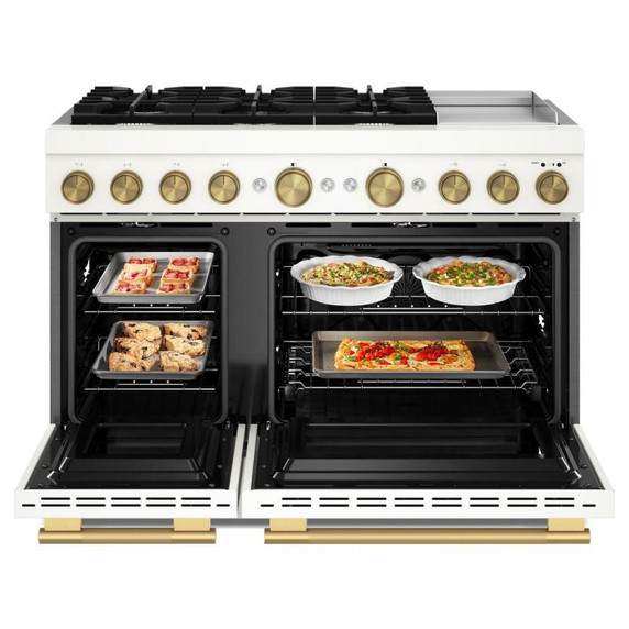 KitchenAid® 48-Inch 6 Burner Commercial-Style Dual Fuel Range with Griddle KFDD948SPL