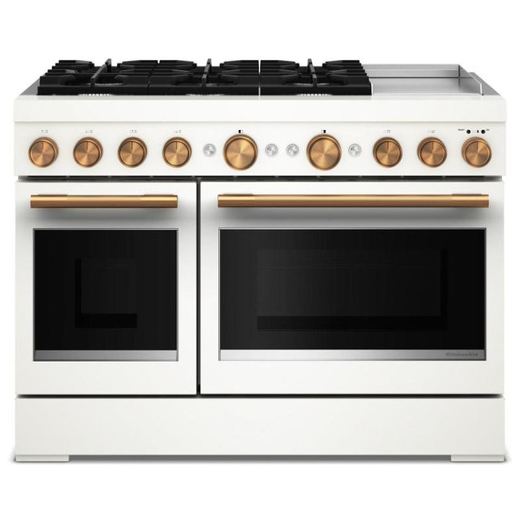 KitchenAid® 48-Inch 6 Burner Commercial-Style Dual Fuel Range with Griddle KFDD948SPL