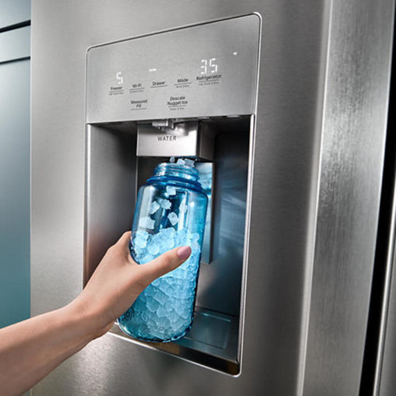 Whirlpool® 36-inch True Counter Depth 3-Door French Door Refrigerator with Nugget Ice - 23.4 cu. ft. WRFC7436TV