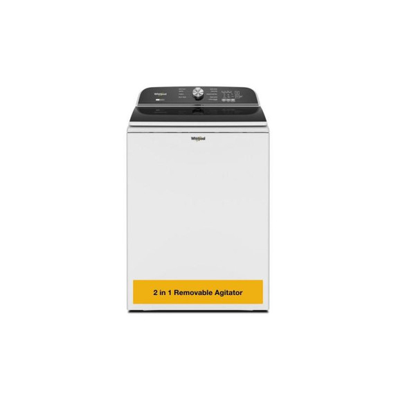 6.0-6.1 Cu. Ft. Whirlpool® Top Load Washer with Removable Agitator WTW6157PW