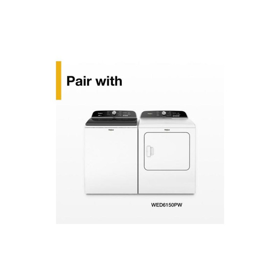 6.0-6.1 Cu. Ft. Whirlpool® Top Load Washer with Removable Agitator WTW6157PW