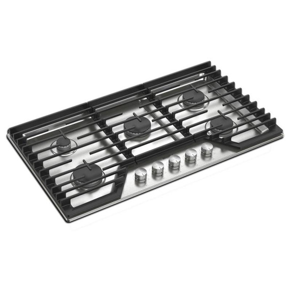 Whirlpool® 36-inch Gas Cooktop with Fifth Burner WCGK7036PS