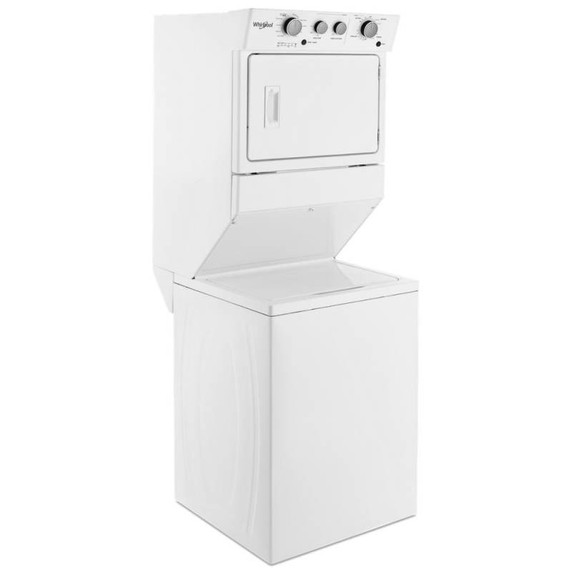 Whirlpool® 4.0 cu.ft I.E.C. Electric Stacked Laundry Center 9 Wash cycles and AutoDry™ YWET4027HW