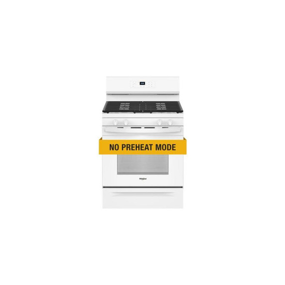 Whirlpool® 30-inch Self Clean Gas Range with No Preheat Mode WFGS3530RW