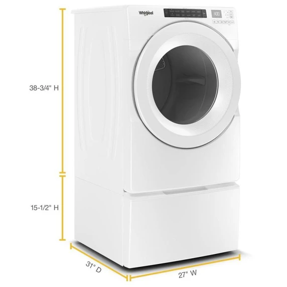 Whirlpool® 7.4 cu. ft. Front Load Electric Dryer with Intuitive Touch Controls YWED5620HW
