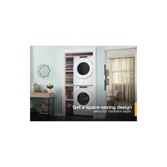 Whirlpool® 5.0 cu.ft I.E.C. Closet-Depth Front Load Washer with Intuitive Controls WFW560CHW