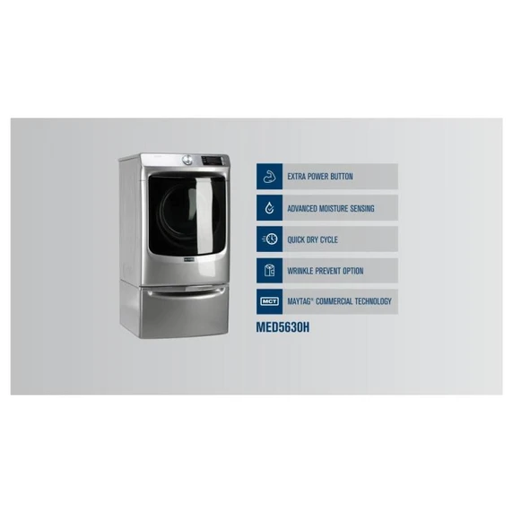Maytag® Front Load Electric Dryer with Extra Power and Quick Dry cycle - 7.3 cu. ft. YMED5630HW