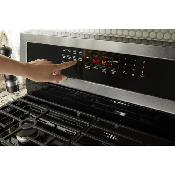 Maytag® 30-INCH WIDE GAS RANGE WITH TRUE CONVECTION AND POWER PREHEAT - 5.8 CU. FT. MGR8800FZ