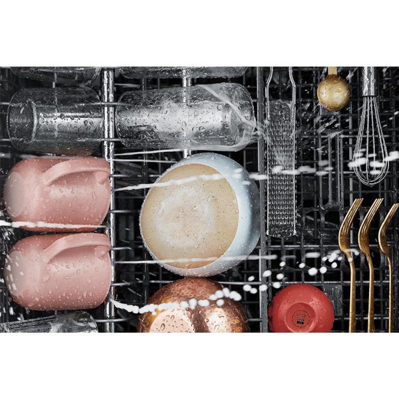 Kitchenaid® 44 dBA Dishwasher with 360° Max Jets™ Third Rack and LED Interior Lighting KDPM804KBS