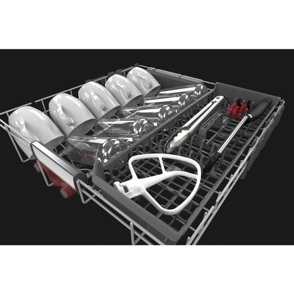Kitchenaid® 44 dBA Dishwasher with 360° Max Jets™ Third Rack and LED Interior Lighting KDPM804KBS