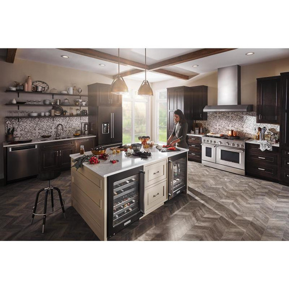 Kitchenaid® 44 dBA Dishwasher with 360° Max Jets™ Third Rack and LED Interior Lighting KDPM804KBS