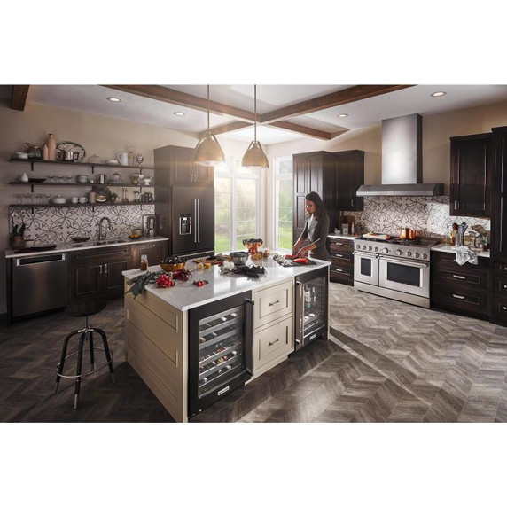 Kitchenaid® 44 dBA Dishwasher with 360° Max Jets™ Third Rack and LED Interior Lighting KDPM804KBS