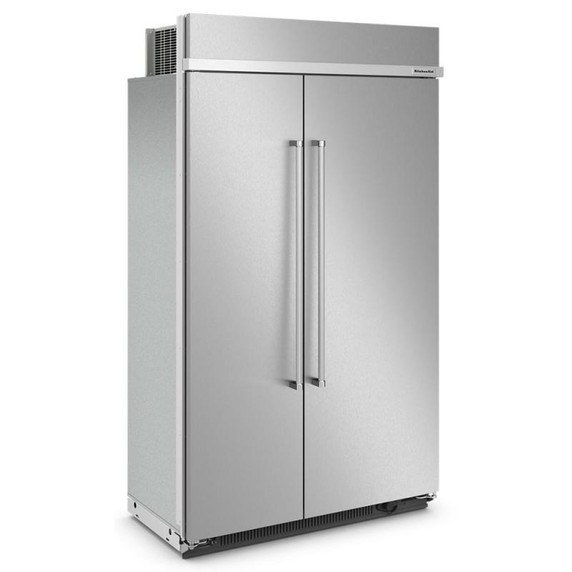 Kitchenaid® 30 Cu. Ft. 48" Built-In Side-by-Side Refrigerator with PrintShield™ Finish KBSN708MPS