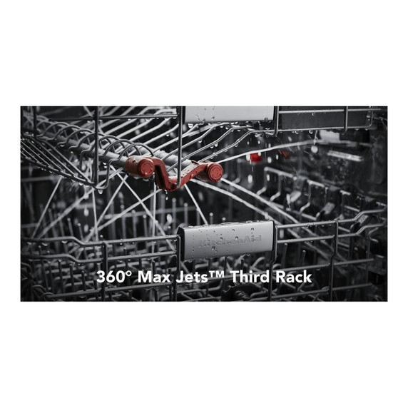 Kitchenaid® 360° Max Jets™ Third Rack Dishwasher with Fan-Enabled ProDry™ System, 44 dBA KDTM604KPS