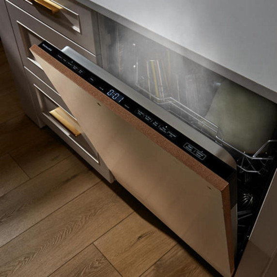 Kitchenaid® 44 dBA Panel-Ready Two-Rack Flush Dishwasher with Door-Open Dry System KDTF324PPA