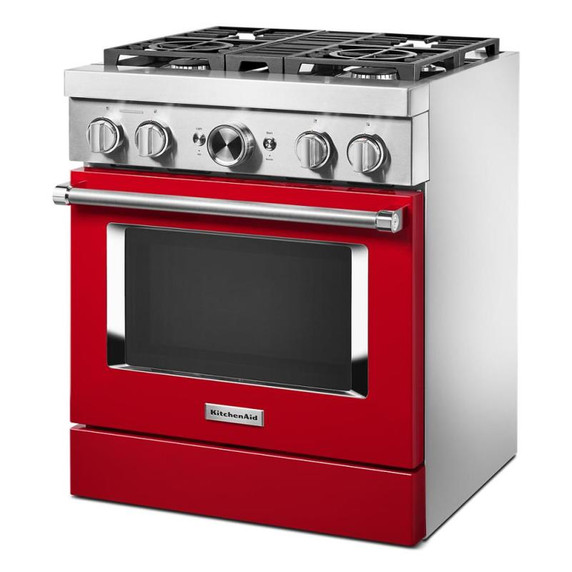 KitchenAid® 30'' Smart Commercial-Style Dual Fuel Range with 4 Burners KFDC500JPA