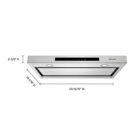 Kitchenaid® 30" Low Profile Under-Cabinet Ventilation Hood KVUB400GSS