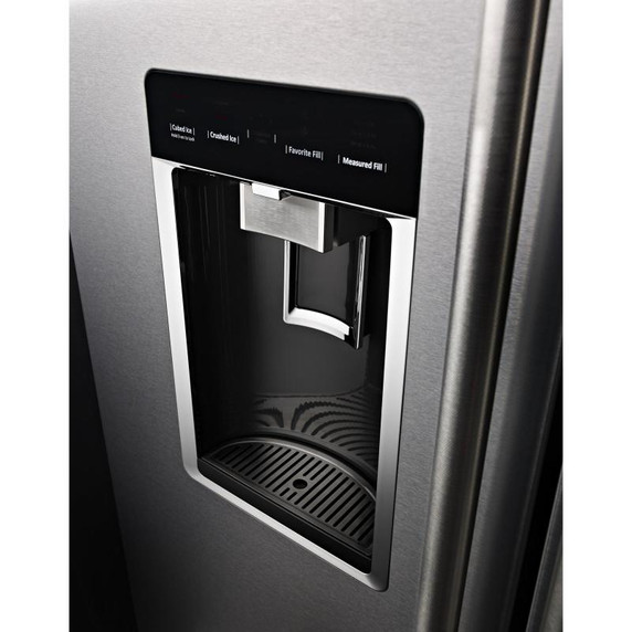 Kitchenaid® 23.8 cu. ft. 36" Counter-Depth French Door Platinum Interior Refrigerator with PrintShield™ Finish KRFC704FPS
