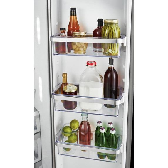Kitchenaid® 24.8 cu ft. Side-by-Side Refrigerator with Exterior Ice and Water and PrintShield™ Finish KRSF705HBS