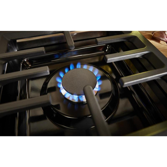 KitchenAid® 30'' Smart Commercial-Style Gas Range with 4 Burners KFGC500JBK