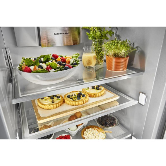Kitchenaid® 25.1 Cu. Ft. 42" Built-In Side-by-Side Refrigerator with Ice and Water Dispenser KBSD702MPS