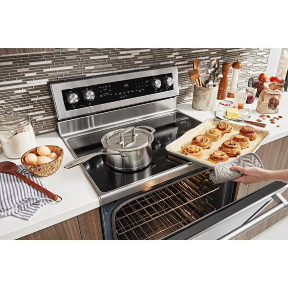 Kitchenaid® 30-Inch 5-Element Electric Convection Range YKFEG500ESS