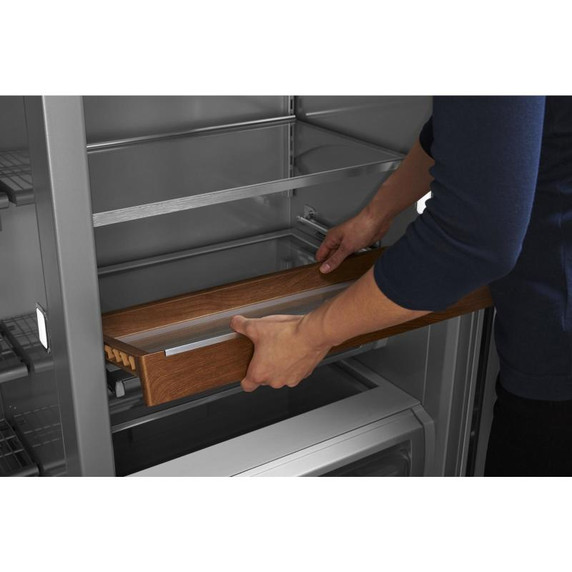 Kitchenaid® 29.4 Cu. Ft. 48" Built-In Side-by-Side Refrigerator with Ice and Water Dispenser KBSD708MSS
