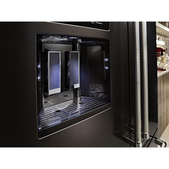 Kitchenaid® 26.8 Cu. Ft. Standard-Depth French Door Refrigerator with Exterior Ice and Water Dispenser KRFF577KBS