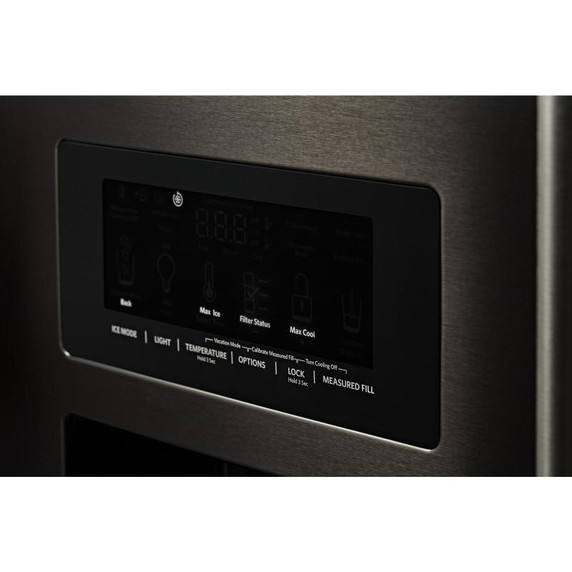 Kitchenaid® 26.8 Cu. Ft. Standard-Depth French Door Refrigerator with Exterior Ice and Water Dispenser KRFF577KBS