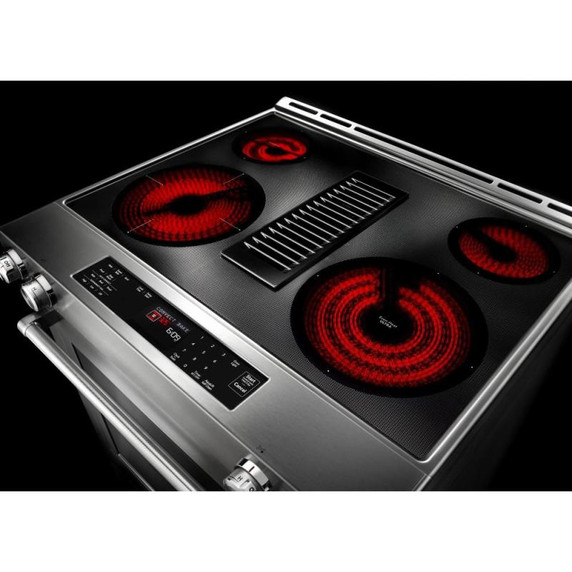 Kitchenaid® 30-Inch 4-Element Electric Downdraft Front Control Range KSEG950ESS