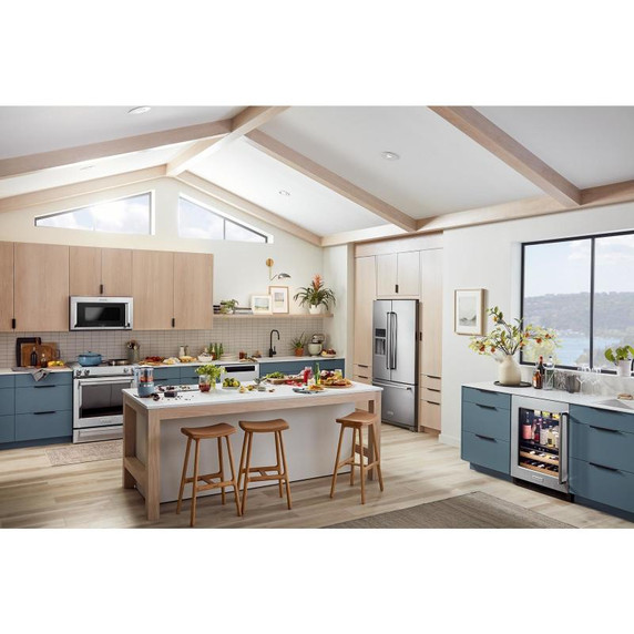 Kitchenaid® 26.8 Cu. Ft. Standard-Depth French Door Refrigerator with Exterior Ice and Water Dispenser KRFF577KPS