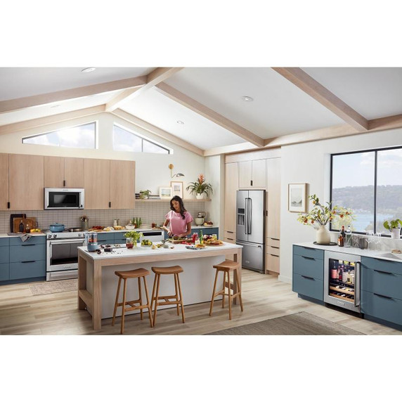 Kitchenaid® 26.8 Cu. Ft. Standard-Depth French Door Refrigerator with Exterior Ice and Water Dispenser KRFF577KPS