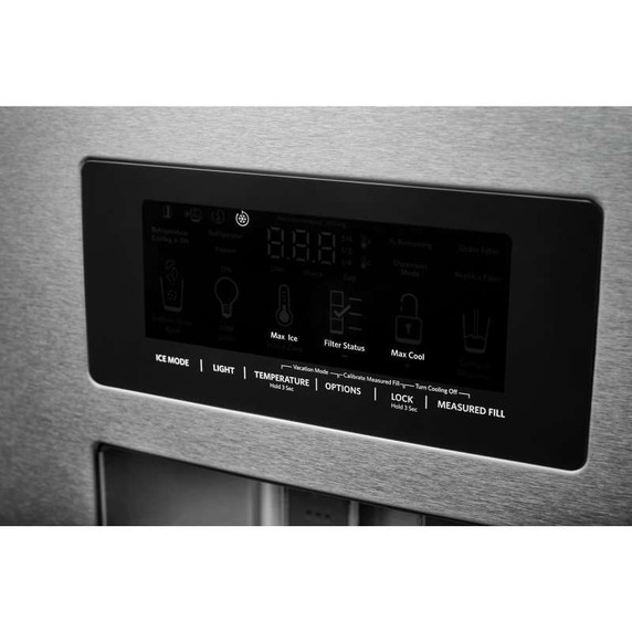 Kitchenaid® 26.8 Cu. Ft. Standard-Depth French Door Refrigerator with Exterior Ice and Water Dispenser KRFF577KPS