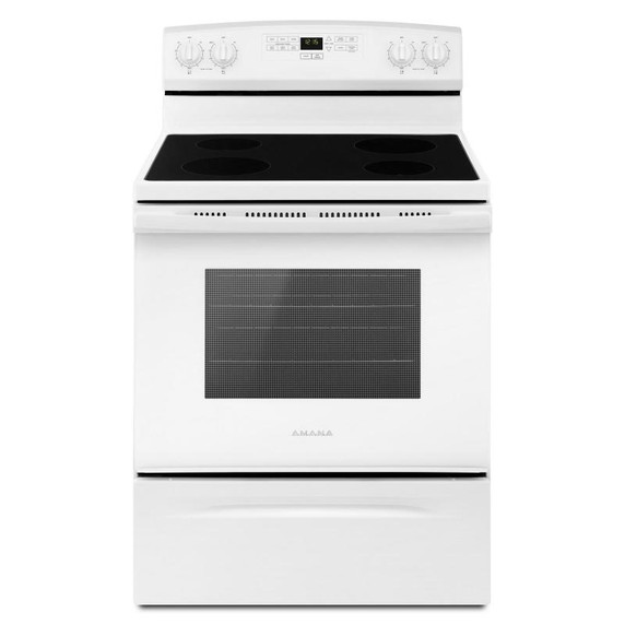 30-inch Amana® Electric Range with Extra-Large Oven Window YAER6303MFW