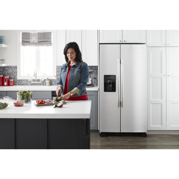 Amana® 33-inch Side-by-Side Refrigerator with Dual Pad External Ice and Water Dispenser ASI2175GRS