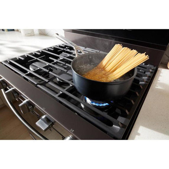 Whirlpool® 30-inch Smart Gas Range with True Convection, Steam/Self Cleaning, Rapid Preheat 5.3 CuFt Capacity WFGS7530RV