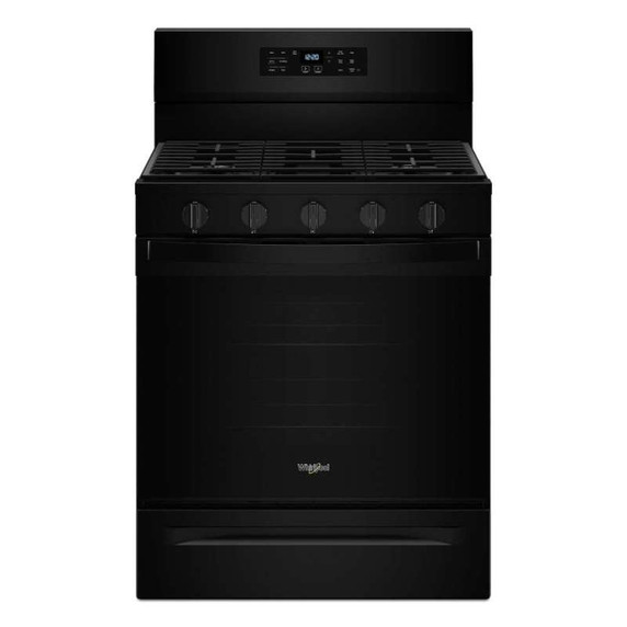 Whirlpool® 30-inch Gas Range with Air Fry and Air Baking, Self Cleaning, Rapid Preheat 5.0 CuFt Capacity WFGS5030RB