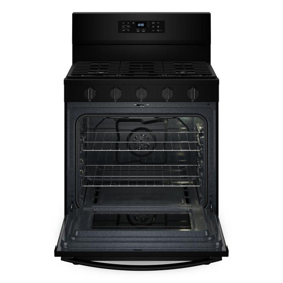Whirlpool® 30-inch Gas Range with Air Fry and Air Baking, Self Cleaning, Rapid Preheat 5.0 CuFt Capacity WFGS5030RB